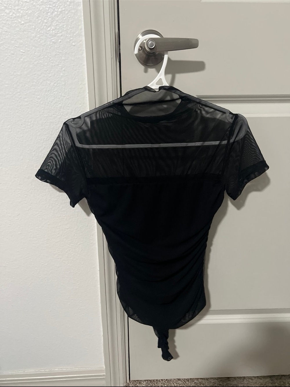 Black Mesh Short-Sleeve Men’s Shirt
